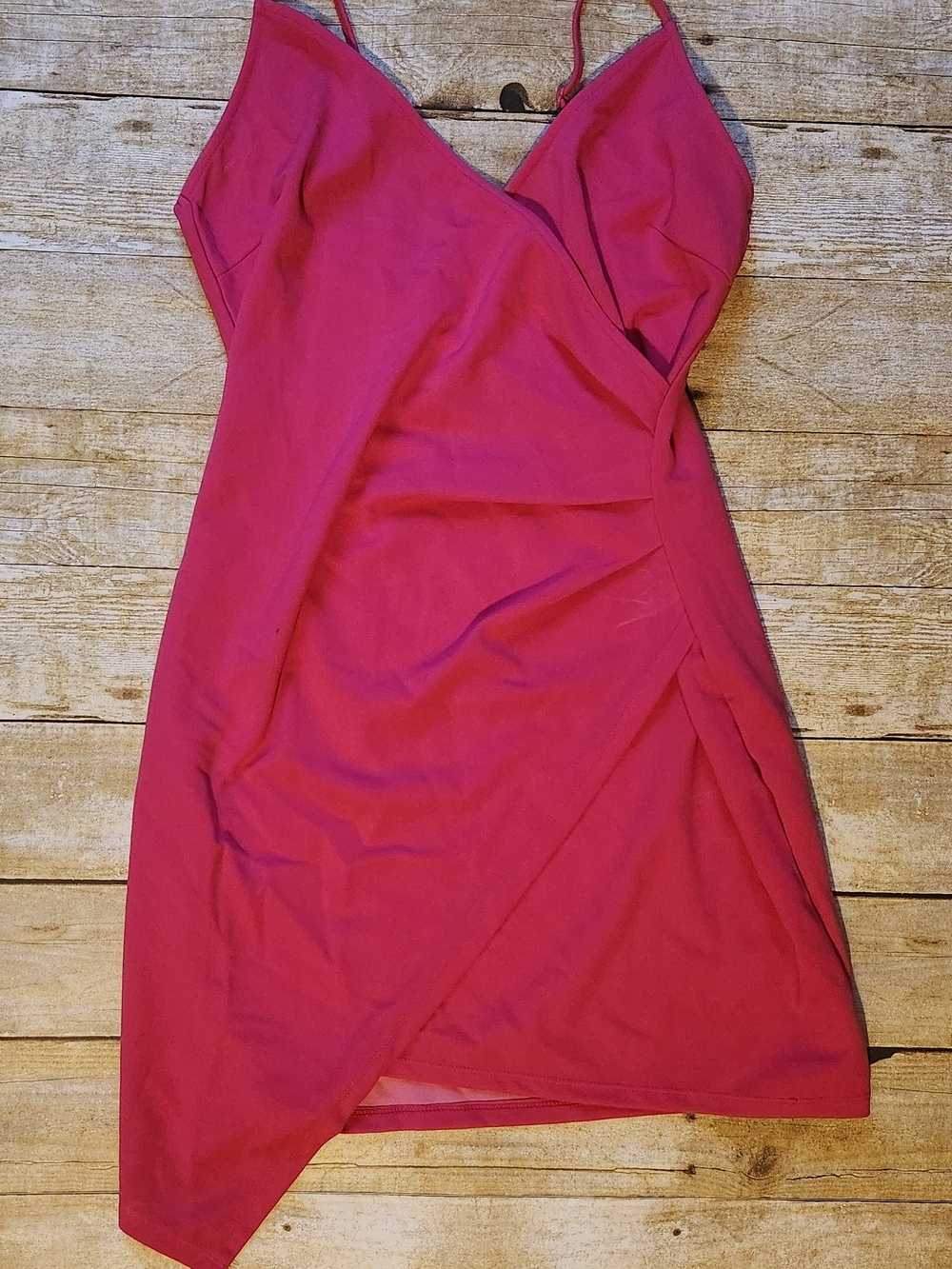 Women’s Hot Pink Asymmetrical Slip Dress